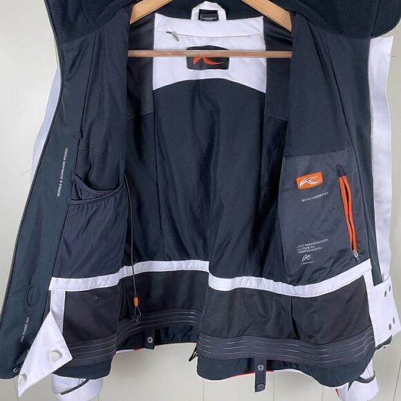 KJUS Women’s Small White Red Top Performance Ski Snowboard Zip Jacket Dermizax - Picture 4 of 10